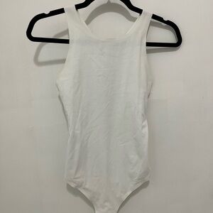 Aerie White Sleeveless Bodysuit